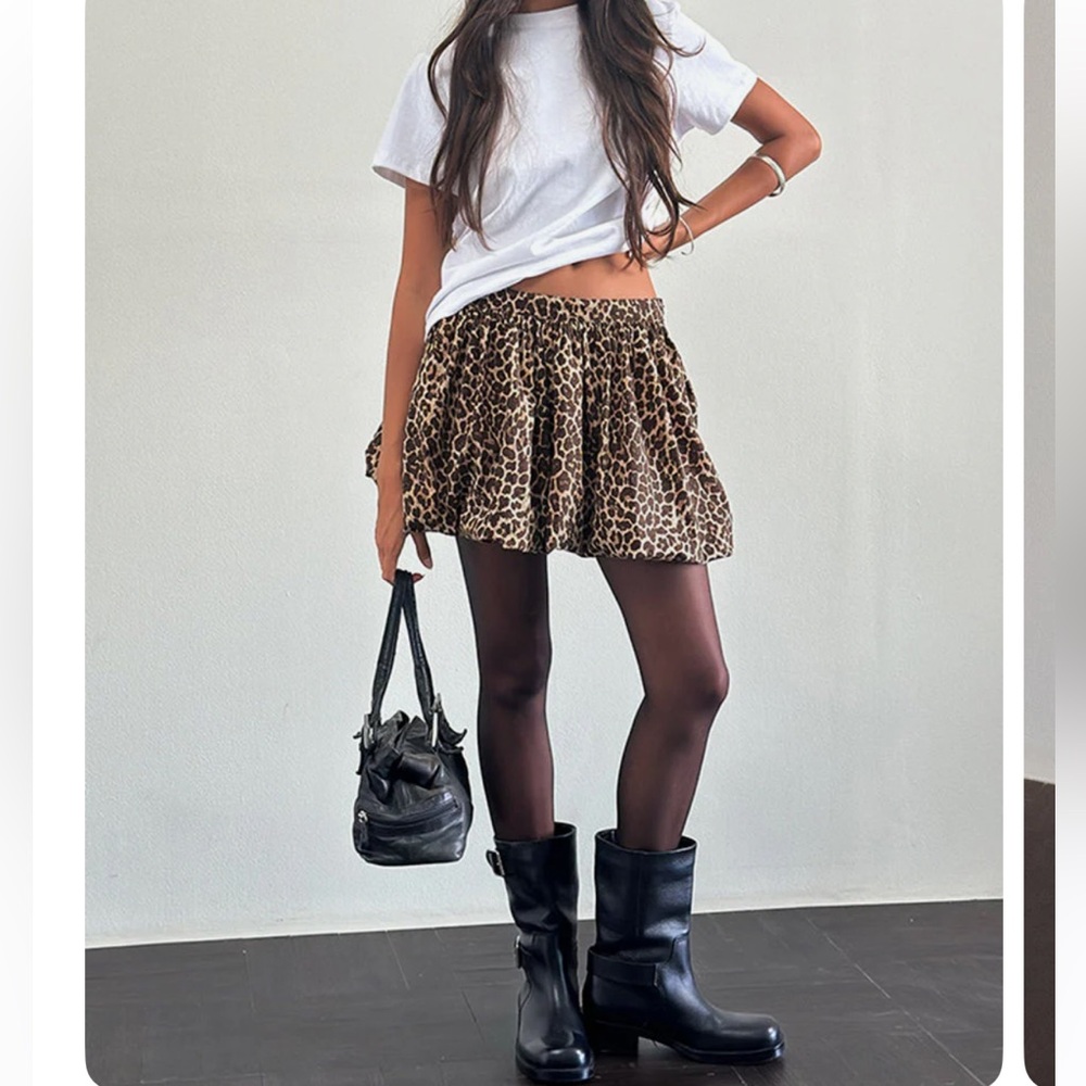 Motel Rocks Wild Print Mini Skirt